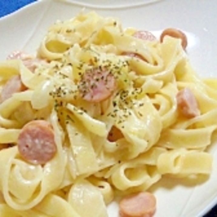 ヘルシーで簡単 フェットチーネのクリームパスタ レシピ 作り方 By Risaっち 楽天レシピ
